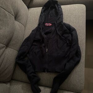 Edikted Black Hooded Jacket